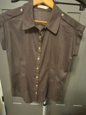 Tory Burch Brown Button Up  Size 10
